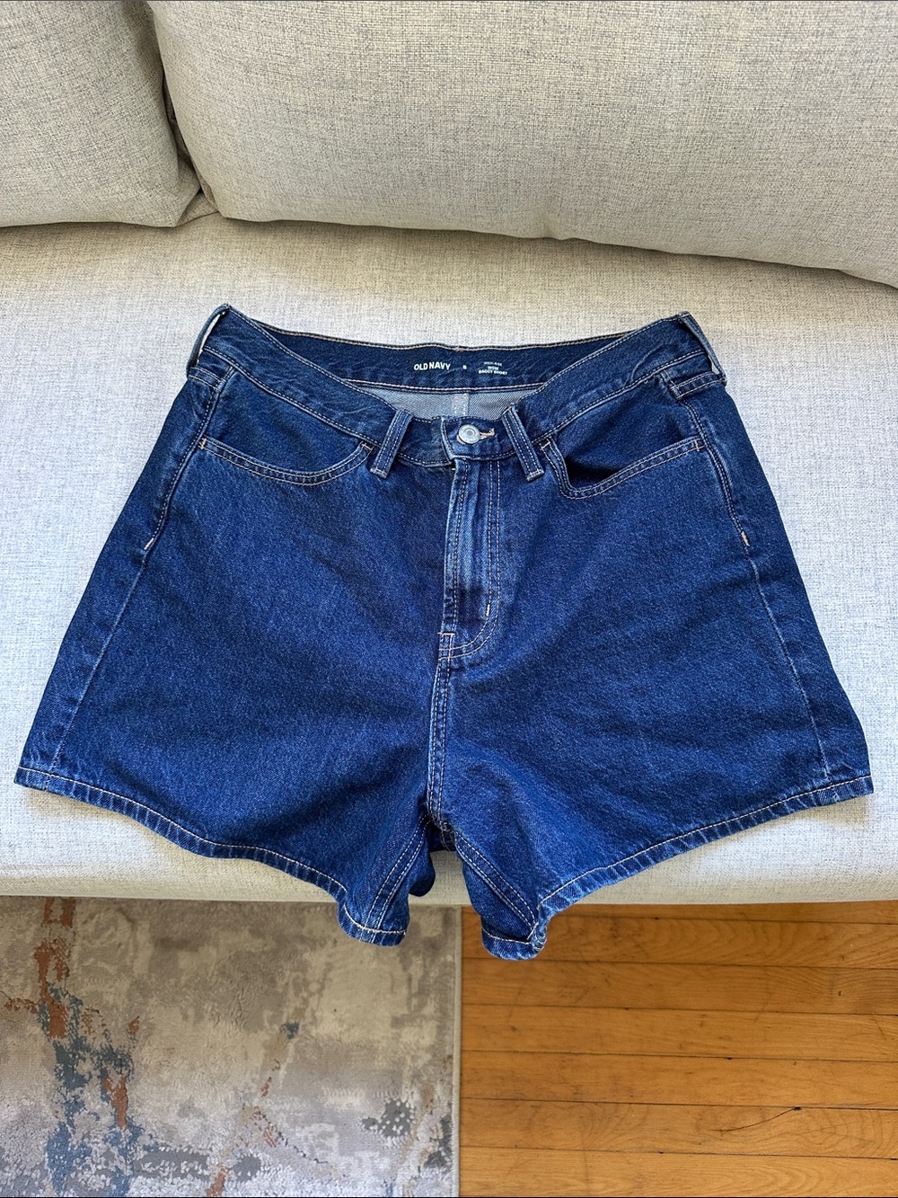Old Navy Dark Blue High-Rise Denim Shorts